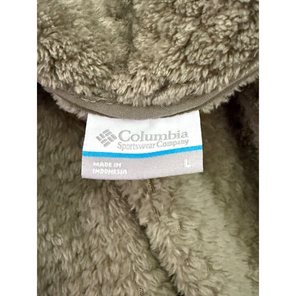 Columbia Womens Fire Side Sherpa Full-Zip Stone Green Fleece Jacket Size Large - Picture 5 of 15